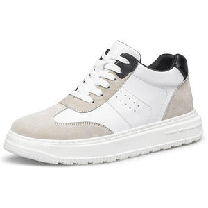 <b>Men's</b> <b>White</b> Sneakers 8cm Invisible Height Increase Spring <b>Casual</b> Breathable Dad <b>Shoes</b> <b>for</b> Running Sports Mesh Lining - Product Image 5