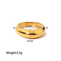 Bague simple en acier inoxydable plaqué or 6 mm, version coréenne, style Joker, pour mariage et fiançailles, vente en gros