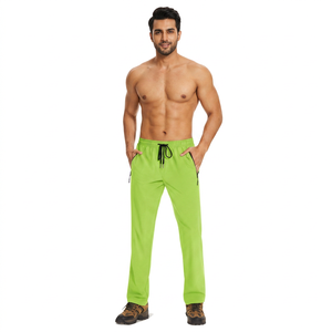 Custom Design Extra Soft Knitted Fabric Men's' <b>Trousers</b> Training Slim Fit Plain Zip Pocket Cotton Polyester Jogger Men's Pants - Product Image 1