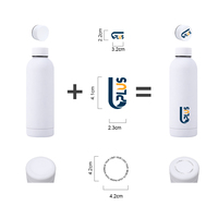 Botella térmica deportiva con impresión personalizada, termo, botella de agua de 1 litro, botella de acero inoxidable con logotipo