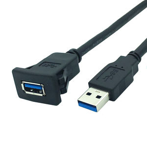 Panel Mount <strong>Usb</strong> Type a Female Panel Mount Two Hole <strong>USB</strong> 2.0 <strong>Extension</strong> Cable <strong>Lead</strong> a Male to Female (2m) Driver Free - Product Image 5