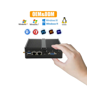Firewall SSD Ultra Baru Tertanam Industri Tanpa Kipas Win/Linux 7/10/11 Mini PC Intel Core Dual Core DDR3 RAM SSD+HDD