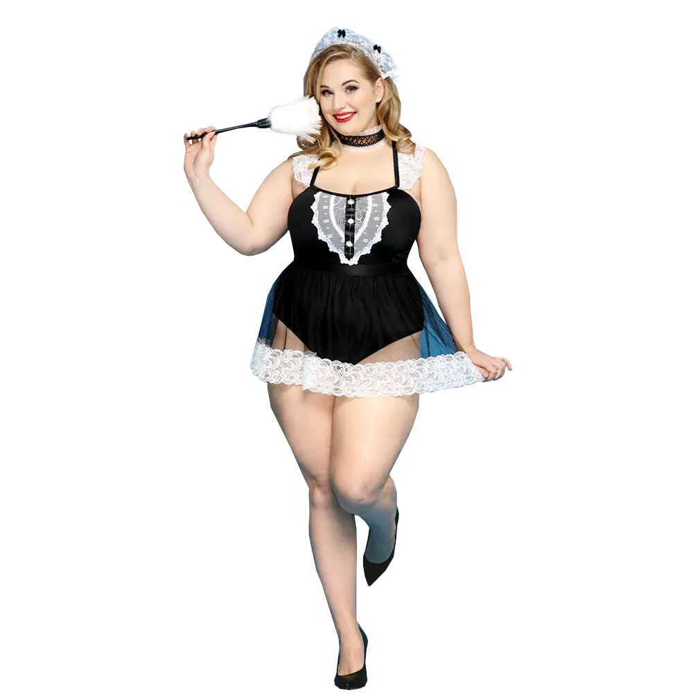 New Fasion Adult Sexy Halloween Costumes Plus Size Maid Cosplay Costume For Women