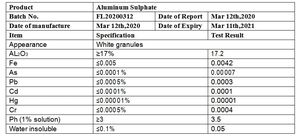 Poudre <span class=keywords><strong>de</strong></span> <span class=keywords><strong>sulfate</strong></span> d'aluminium sans <span class=keywords><strong>fer</strong></span>/<span class=keywords><strong>sulfate</strong></span> d'aluminium AL2(SO4)3 pour la purification <span class=keywords><strong>de</strong></span> l'eau - Product Image 2