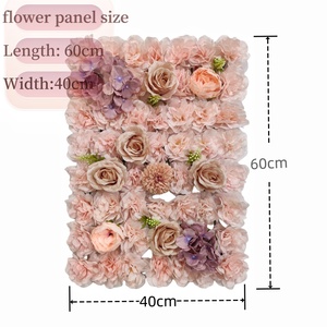 Panneau mural <span class=keywords><strong>de</strong></span> fleurs artificielles 3D en soie <span class=keywords><strong>rose</strong></span>, <span class=keywords><strong>rose</strong></span> et hortensia, pour toile <span class=keywords><strong>de</strong></span> fond <span class=keywords><strong>de</strong></span> mariage, photomaton et décoration d'événements - Product Image 2