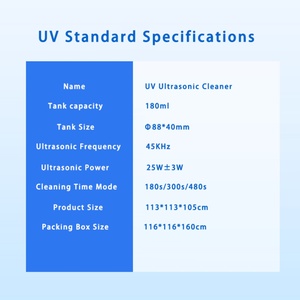 เครื่องทำความสะอาดอัลตราโซนิก 45 กิโลเฮิรตซ์ รุ่นใหม่ ปี 2026 พร้อมแสงยูวี - เครื่องทำความสะอาดแบบพกพาสำหรับเครื่องประดับ ฟันปลอม แว่นตา มี 3 โหมดการทำความสะอาด - Product Image 2