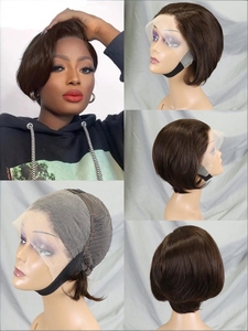 Parrucca 100% Capelli Umani Vergini Naturali # Parrucca Corta Pixie Cut 4/27 Colori, Frontale in Pizzo 13x4 Pre-Sfoltita, Parrucche Bob 2026 Disponibili Ora - Product Image 2