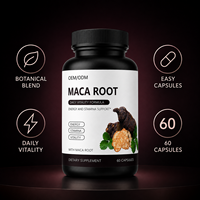Formule Botanique de Bien-être OEM à base de Racine de Maca, Ashwagandha, Ginseng Panax et Poivre Noir - Capsules de Racine de Maca