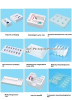 Emballage personnalisé en plastique rigide jetable pour ampoules, plateau blister protecteur thermoformé sous vide