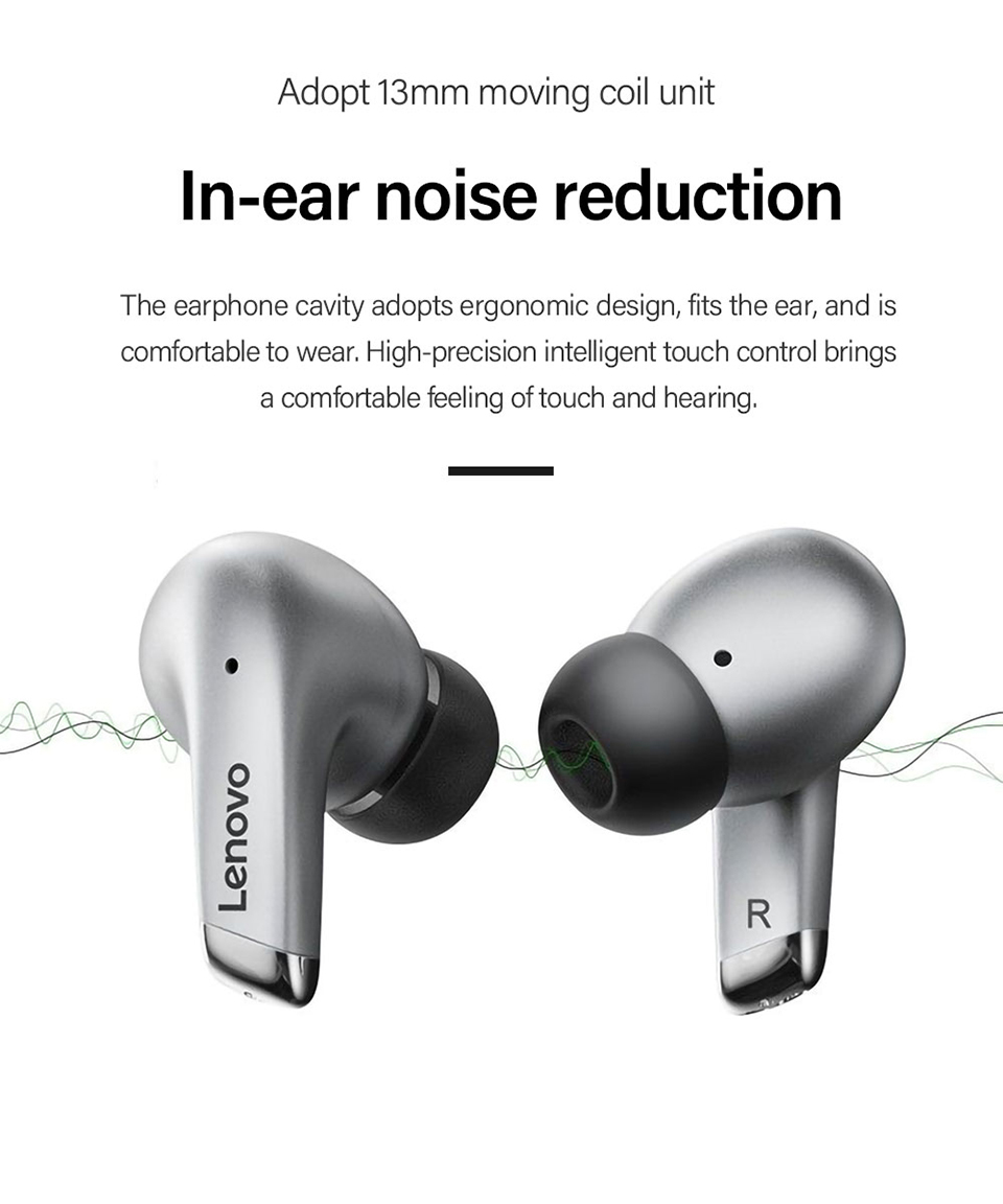 Original Lenovo Lp5 Earbuds Noise Cancelling Bloototh Tws Wireless Headset Game Bt 5.0 Gaming Earphones Headphones