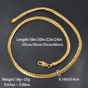 Collar de Cadena de Eslabones Chapado en Oro de 18k PVD de Zeadear Jewelry Italy 750 - Product Image 3