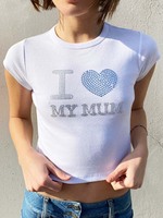 95% coton 5% Spandex Logo personnalisé haut court t-shirts femmes basique t-shirts courts hauts courts pour les filles