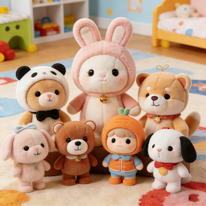 Оптовые 7-дюймовые плюшевые игрушки-медведи Панда, мягкие детские игрушки, удобные мультяшные куклы для игровых автоматов, плюшевые игрушки - Product Image 1