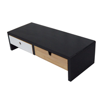 Tiroir en bambou, 1 pièce, boîte de rangement pour articles de toilette, Vanity noir et blanc