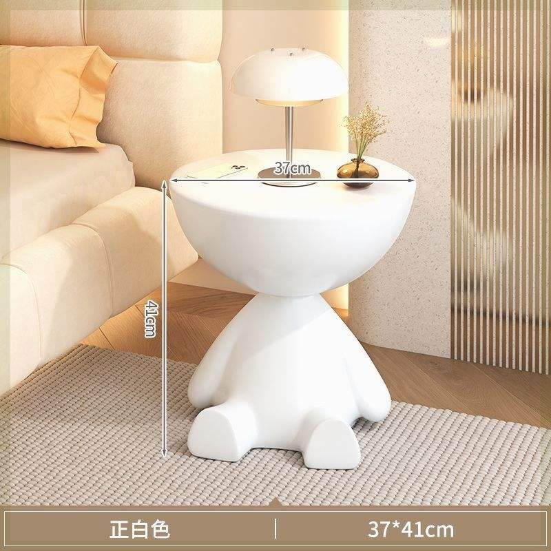 Table basse design à plateau plat en blanc Gardenia