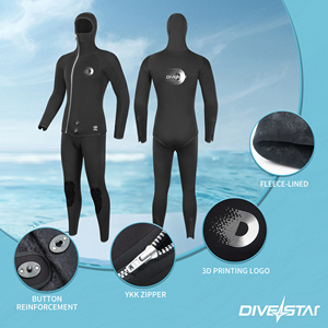 <span class=keywords><strong>Traje</strong></span> <span class=keywords><strong>de</strong></span> <span class=keywords><strong>Neopreno</strong></span> DIVESTAR <span class=keywords><strong>de</strong></span> 5mm con Cierre Frontal, Dos Piezas, Top y Pantalones Largos para Buceo - Product Image 5