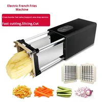 Hot Sale Home Gebruik Multifunctionele Elektrische Frietjes Machine Metalen Groentesnijder Voor Het Snijden En In Blokjes Snijden Van Fruit En Groenten