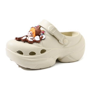 Women's Platform <b>Clogs</b> White EVA Cartoon DIY Summer Outdoor Beach Slippers Size 35-40 - Product Image 5