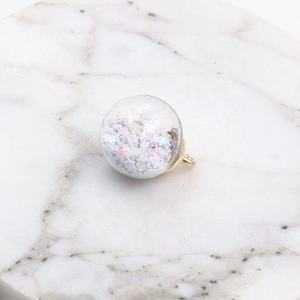 100 pièces/sac rond boule de verre étoile paillettes boucles d'oreilles pendentif bijoux à bricoler soi-même accessoires en gros - Product Image 3