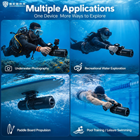 Scooter sous-marin électrique tendance pour la plongée et l'entraînement à la natation avec écran OLED, commande sans fil, vitesse maximale de 2 m/s à 2,3 m/s