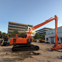 Excavadora Usada Hitachi ZX200 de 20 Toneladas, Origen Japón, Brazo Largo, Pocas Horas de Uso, Bomba de Caja de Cambios Isuzu, 122kw de Potencia, Probada e Inspeccionada