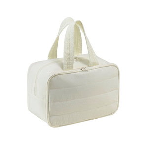 Taslon Large Capacity Cosmetic Bag Wash Bag Simple Style Multifunctional Portable Waterproof Travel Bag <b>Storage</b> Bag - Product Image 1