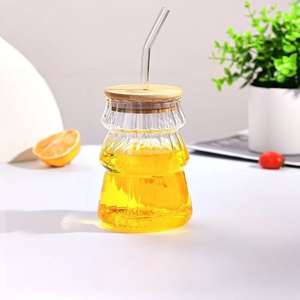 Verre à dessert en forme de <span class=keywords><strong>gourde</strong></span> transparent résistant à la chaleur de 500 ml, verre à boisson pour la maison, bar, verre à cocktail, tasse à café, usage domestique - Product Image 4