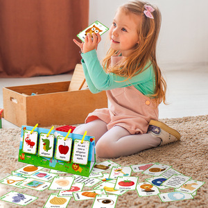 Set di Flashcard Bifacciali per la Lettura e l'Ortografia, Schede Didattiche per l'Apprendimento del Vocabolario, Tabella da Scrivania per la Costruzione di Parole - Product Image 4