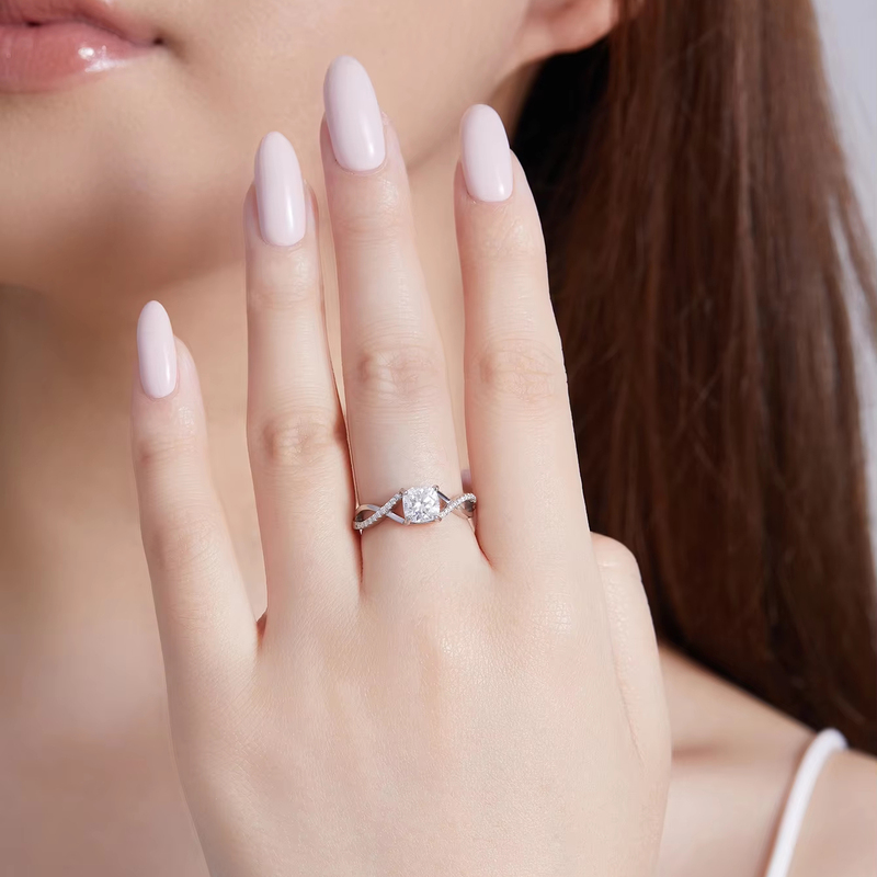 Big Lab Grown Diamond Ladies Ring