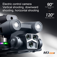 Nouveau Drone Jouet M3 Ultra Mini Sans Balais, Quadricoptère RC Anti-Collision avec Télécommande à Écran, Drones Portables pour Débutants avec Caméra