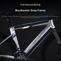 Vélo de route Lanling Gravel Bike, cadre en acier carbone, fourche à ressort, suspension intégrale, passage des câbles interne, freins à disque doubles, vitesses