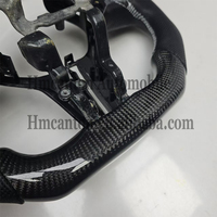 Volant de direction en cuir perforé et fibre de carbone Hycent Sports avec une taille de poignée de 50 mm pour Infiniti Q50