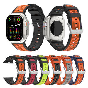 Bracelet de montre en silicone RYB Sport pour <span class=keywords><strong>Apple</strong></span> <span class=keywords><strong>Watch</strong></span> Ultra 2, bracelet de montre intelligente pour <span class=keywords><strong>Apple</strong></span> <span class=keywords><strong>Watch</strong></span> Series 10 9 8 <span class=keywords><strong>7</strong></span> 6 SE - Product Image 2