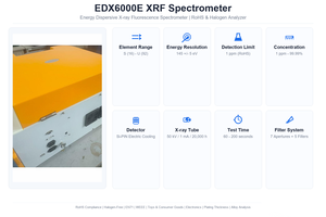 Espectrómetro XRF de dispersión energética EDX6000C, analizador de metales preciosos para pruebas de pureza de oro, plata y platino. - Product Image 2