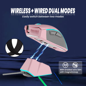 <span class=keywords><strong>Souris</strong></span> <span class=keywords><strong>de</strong></span> jeu sans fil rechargeable PAW3311 avec station <span class=keywords><strong>de</strong></span> charge RGB, accessoires informatiques au prix d'usine, <span class=keywords><strong>meilleur</strong></span> <span class=keywords><strong>souris</strong></span> <span class=keywords><strong>gamer</strong></span> sans fil - Product Image 4