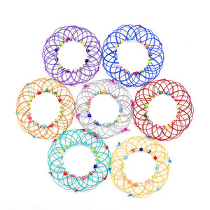 Panier à fleurs en fil métallique flexible, jouet artisanal, boucles magiques, jouet anti-anxiété, panier à fleurs mandala - Product Image 2