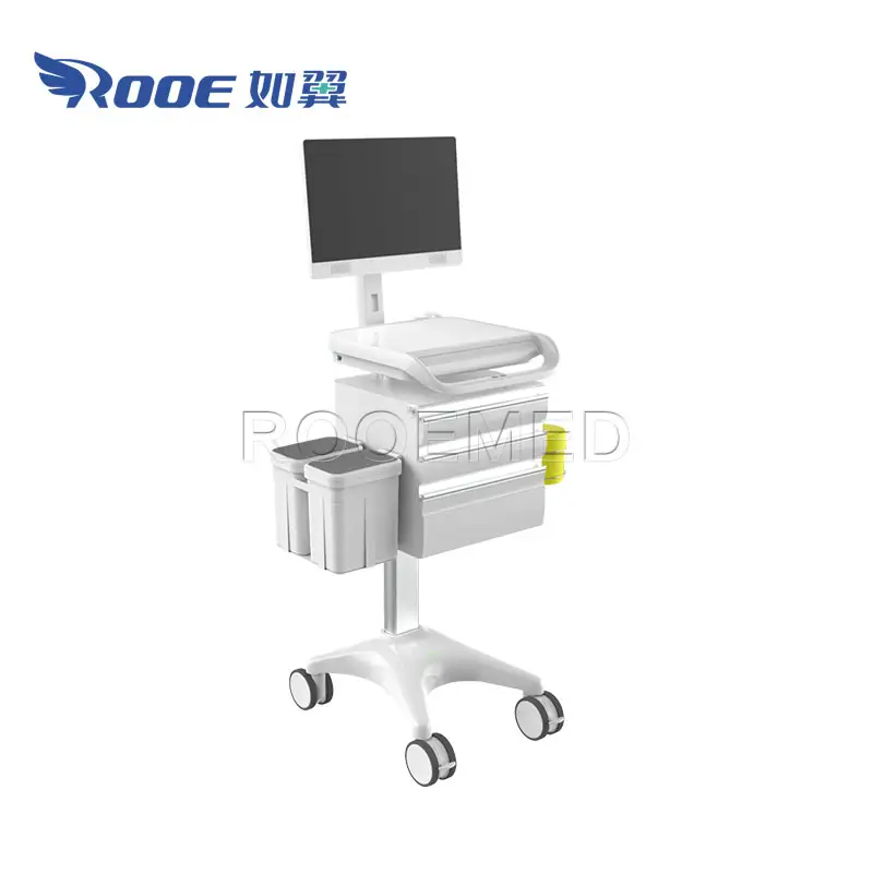 Neueste medizinische Möbel BWT-007 Mobile Hospital Computer Workstation Trolley für Sickroom-Runden