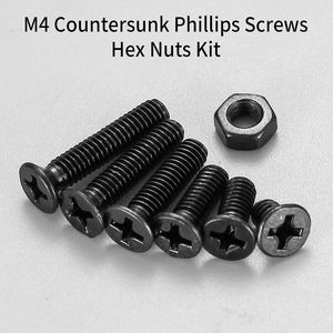 <b>M4</b> Flathead Machine Screws And Nuts 270Pcs Black Countersunk Phillips Head <b>Bolts</b> Hex Nuts For Metal Furniture - Product Image 2