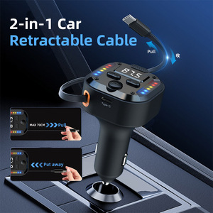 OEM có thể thu vào pd30w xe sạc điện thoại RGB LED kép Loại C Đầu ra xe điện thoại Power Adapter <span class=keywords><strong>FM</strong></span> <span class=keywords><strong>Transmitter</strong></span> OTP/opv máy tính xách tay - Product Image 3