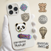 Vente directe usine : Badges métalliques, autocollants pour téléphone Palestine, styles variés, en alliage gravé, cadeaux de festival, autocollants 3D pour téléphone