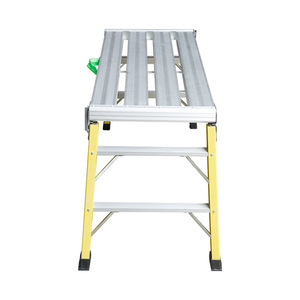 Échafaudage pliable en aluminium, plateforme de travail large, tabouret de travail pour la rénovation de la maison, les ateliers de beauté automobile - Product Image 4
