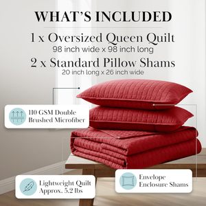 Soft Custom Solid Color square Stitched Quilt <b>Set</b> Microfiber <b>Bedspread</b> Wrinkle-Free Bedding Coverlet <b>Set</b> with Pillow Sham - Product Image 3