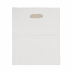 LDPE Plastic Cutout Handle Shopping <b>Bags</b> Private Label Logo Printing Gusseted Design Reinforced Bottom Recyclable - Product Image 1