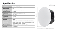 Haut-parleur encastré au plafond sans fil WiFi BT 5.4 60W, AirPlay, DLNA, USB, AUX, haut-parleur actif pour système de cinéma maison