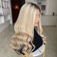Pelucas de Cabello Humano de Lujo Listas para Enviar, Pelucas de Cabello Virgen con Encaje, Pelucas de Cabello Humano sin Pegamento, Pelucas de Encaje Completo Rubias