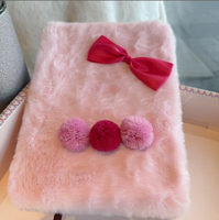 Carnet en peluche en forme d'étoile et de nœud, rose, motif cœur et étoile, de haute qualité, mignon et créatif, pour filles, vente en gros d'usine