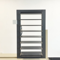 Fenêtre fixe extérieure en aluminium et verre à persiennes pour cuisine moderne et design de maison