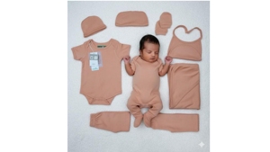 Puresun - Conjunto de 4 Piezas de Ropa para Bebé Recién Nacido, Diseño Personalizado Gratuito, Correa de Diseño Personalizado, 100% Algodón, Sólido, Transpirable, Bonito - Product Image 2