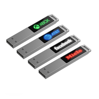 Clé USB Lumineuse Personnalisée avec Logo LED, Clé USB Métallique Promotionnelle Lumineuse 32 Go 64 Go 128 Go, Cadeau d'Affaires USB 2.0 Longue Portée