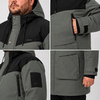 Parka matelassée en duvet pour homme, à capuche, longue, avec fermeture éclair intégrale, poches, vêtements d'extérieur d'hiver, grandes tailles, surdimensionnée, 6XL 7XL